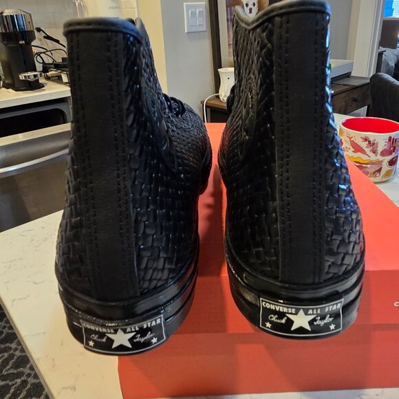 CONVERSE Chuck 70 Woven Leather A14450C 2025 RARE Black Men's High Top Size 10 - Picture 9 of 16
